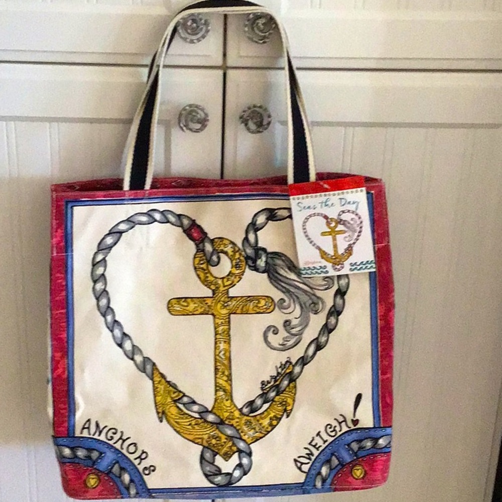 Brighton “Seas the Day” Nautical canvas tote. NEW w/ tags. Ready to cruise!